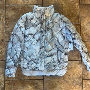 BNWT FLX Marble Pattern Puffer Jacket